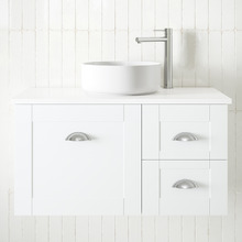 Victoria 900mm White Wall Hung Single Vanity Unit